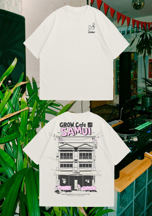 GROW branded t-shirt mockup