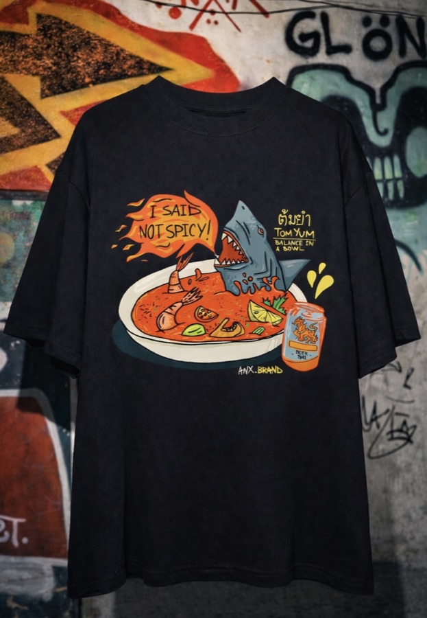ANX x GROW t-shirt design — Tom Yum, I said not spicy